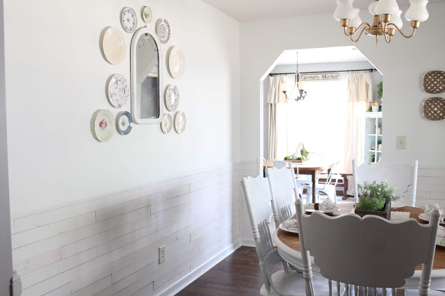 Nordic Ice Mist Wall Planks in dining room