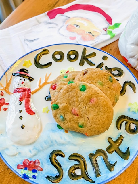 m&m cookies for Santa