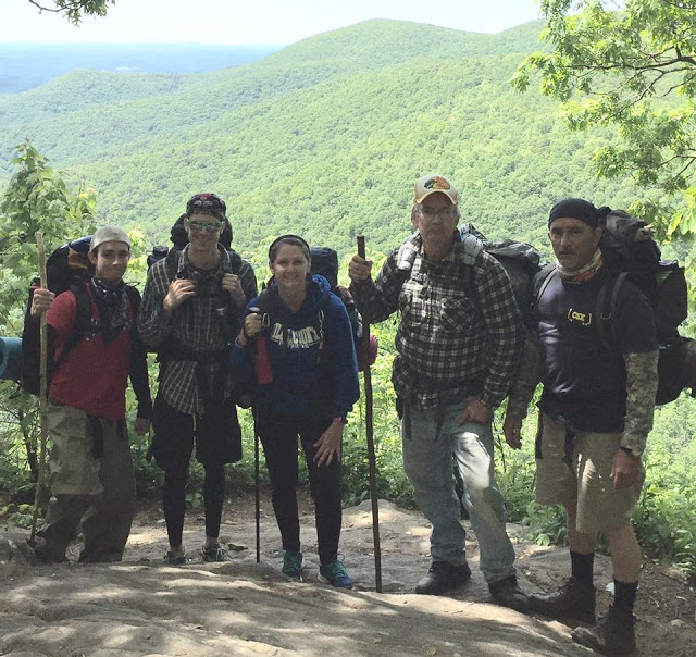 a group of hikers on their first Appalachian Trail section hike