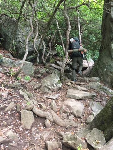 some of the difficult terrain on the Appalachian Trail in Georgia