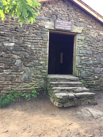 Blood Mountain shelter on the Appalachian Trail