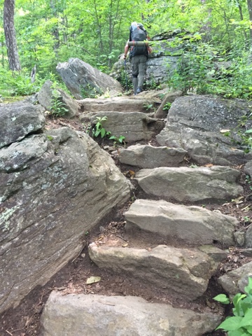 hiking up to the top of blood mountain