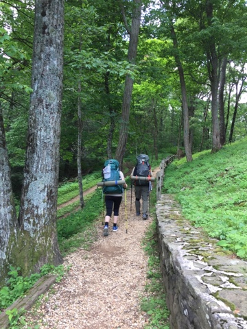 empty nesters spend their wedding anniversary section hiking the Appalachian Trail