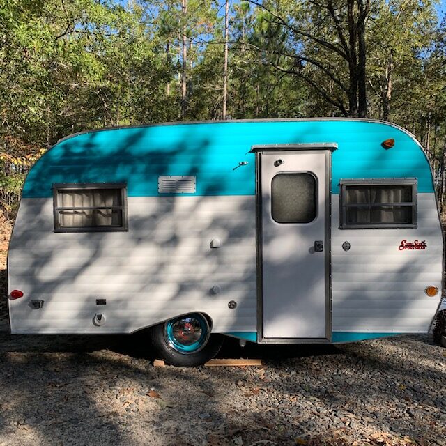 restored vintage scotty gaucho camper, restored camper, scotty gaucho camper, camper restoration