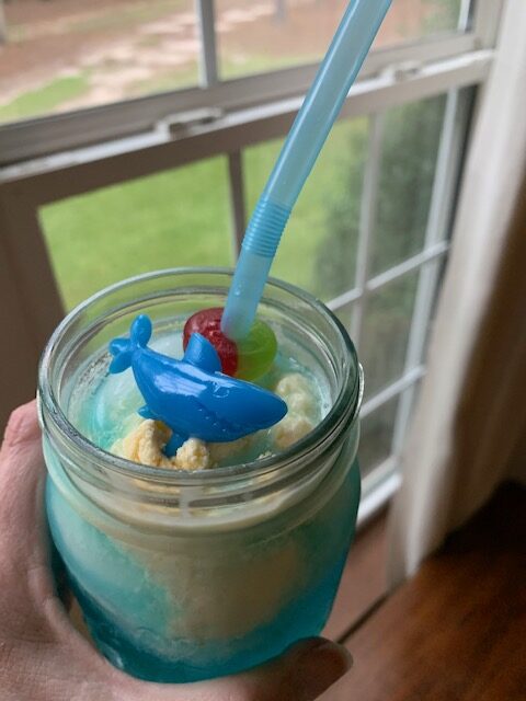 shark themed party food, shark week, party food, shark float drink