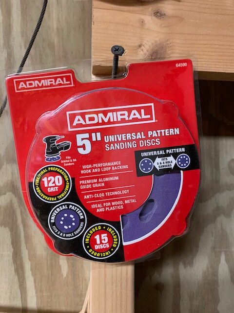 admiral sandpaper for a diy project