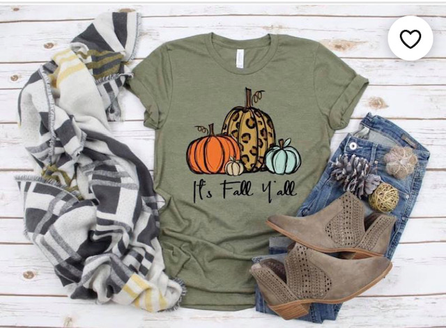 it's fall y'all t-shirt by wildflowers and dixie