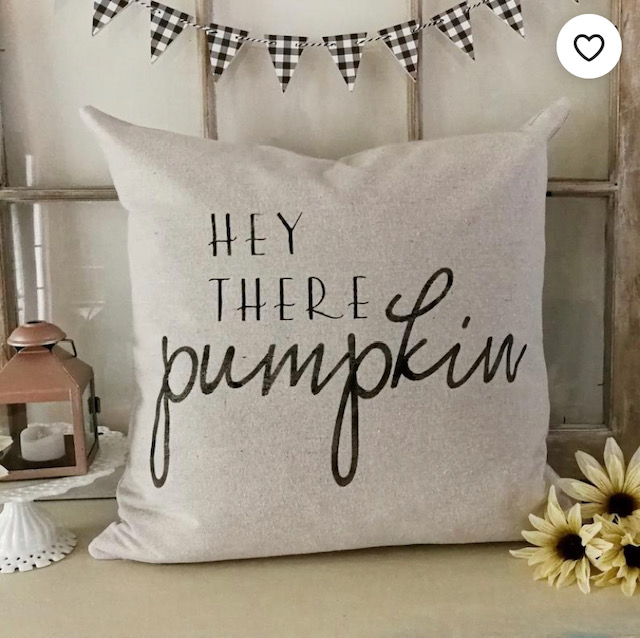 hey there pumpkin pillow by southern spangled