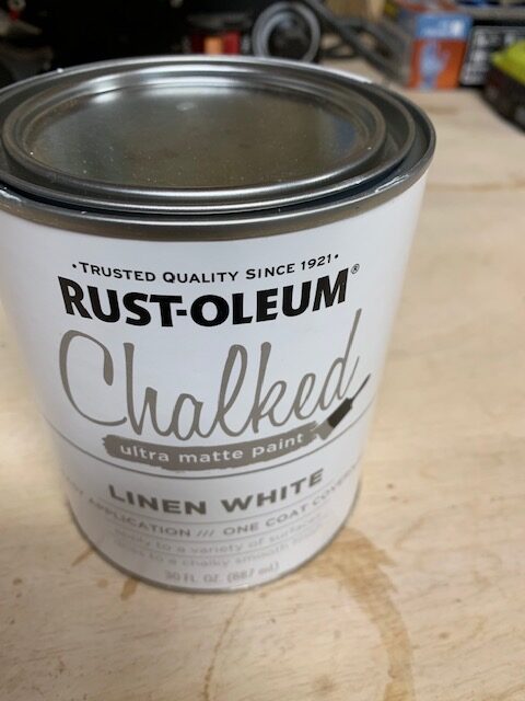 rustoleum chalk paint in linen white