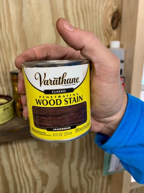 varathan wood stain in jacobean