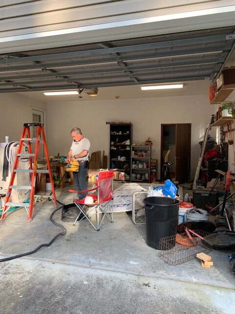 Before and After of garage organization