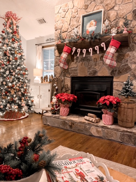 A cozy cottage Christmas living room