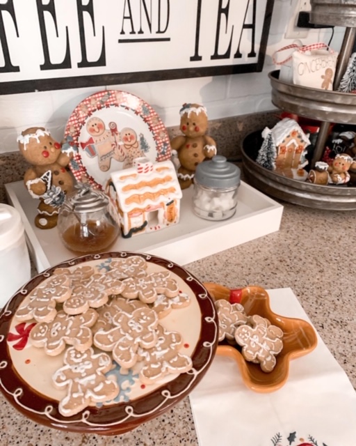 gingerbread themed coffee bar