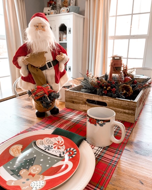 Santa Christmas table setting