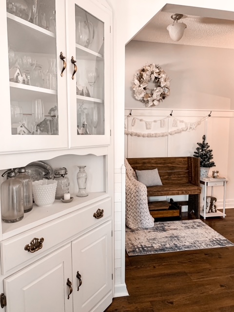 A cozy winter dining room and foyer