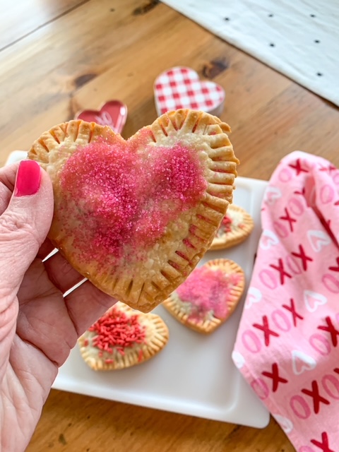 easy heart shaped air fried pop tarts
