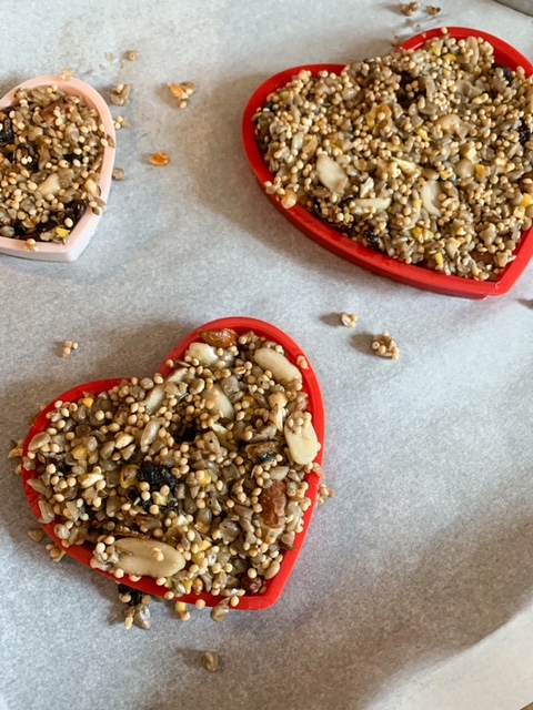 cookie cutter bird seed ornaments 