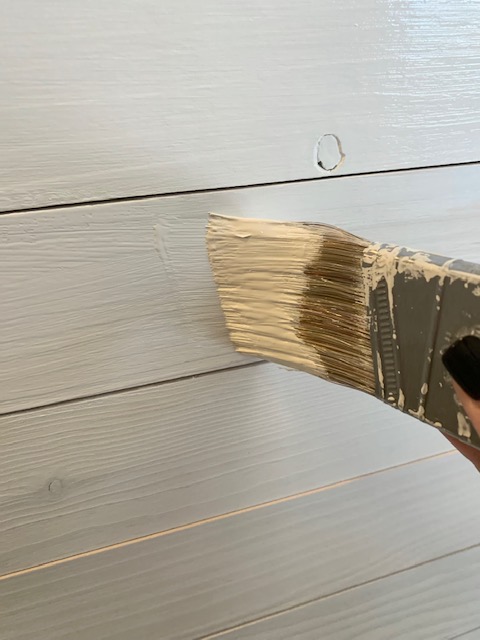 painting peel and stick wall boards