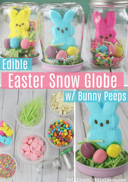 edible Easter snow globes