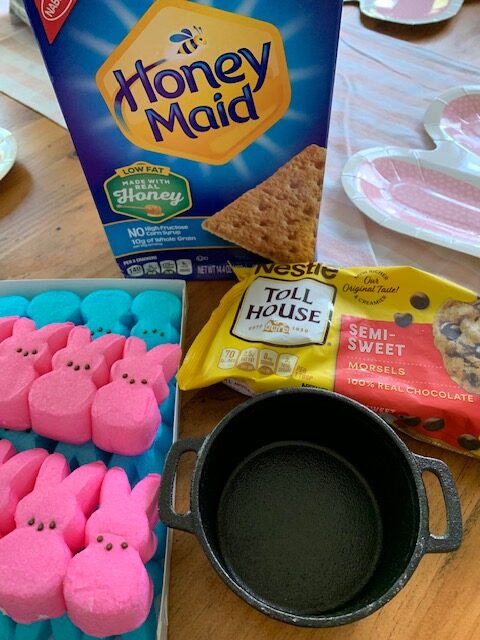 how to make smores dip with left over Easter peeps