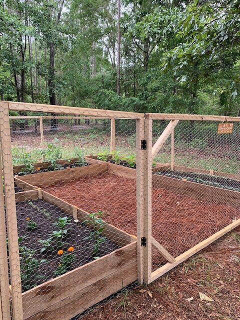 diy raised bed garden area at our home in the wildwood