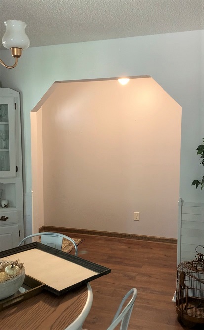 a small front foyer gets a new wall treatment 