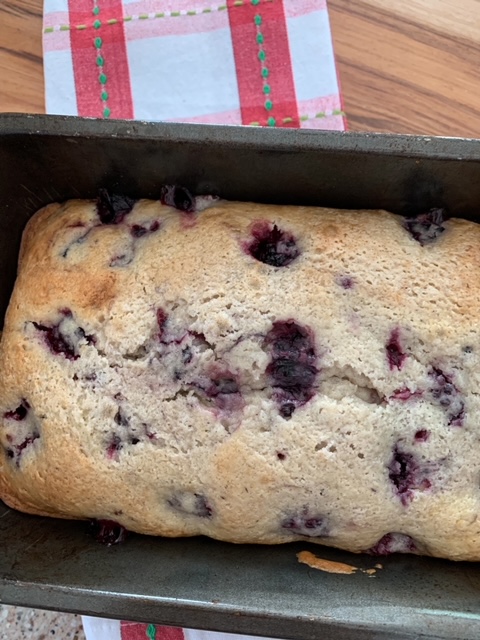 blackberry  bread using fresh blackberries