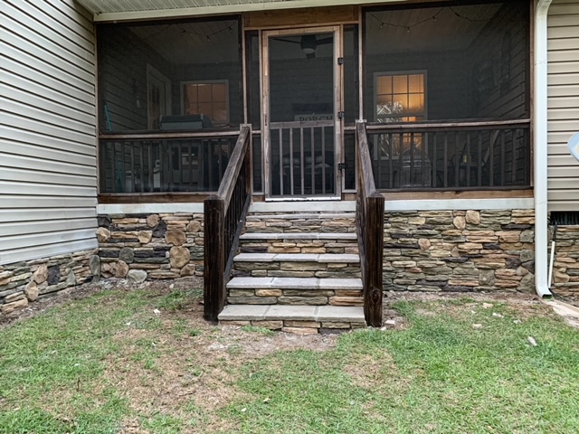 back porch yard area before patio