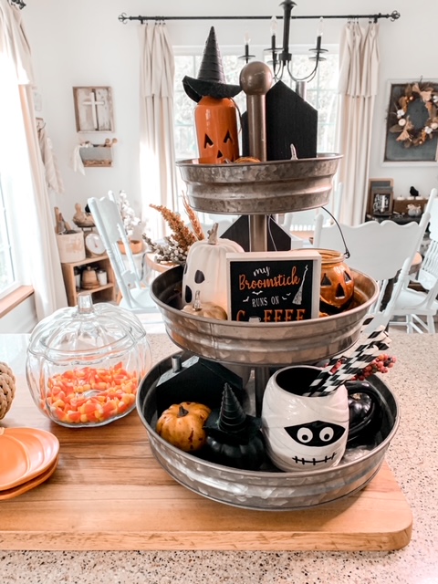 Halloween tiered tray