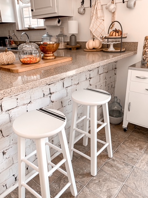 diy farmhouse painted bar stools