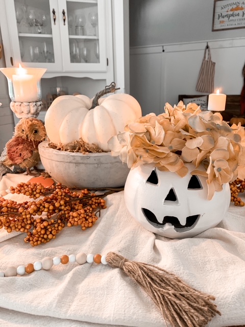 pumpkin flower planter