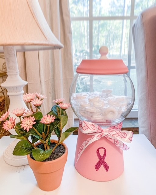 Make a Gumball Candy Machine for Breast Cancer Awareness Month