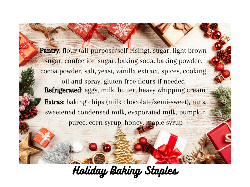 Holiday Baking Staples List < At Home in the Wildwood