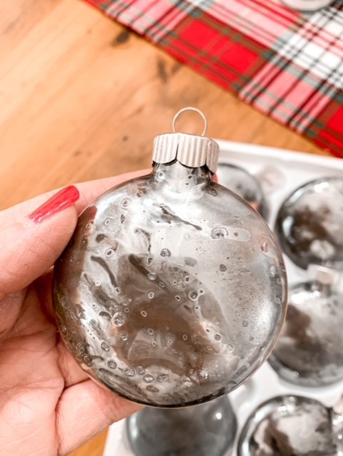 My DIY mercury glass ornament