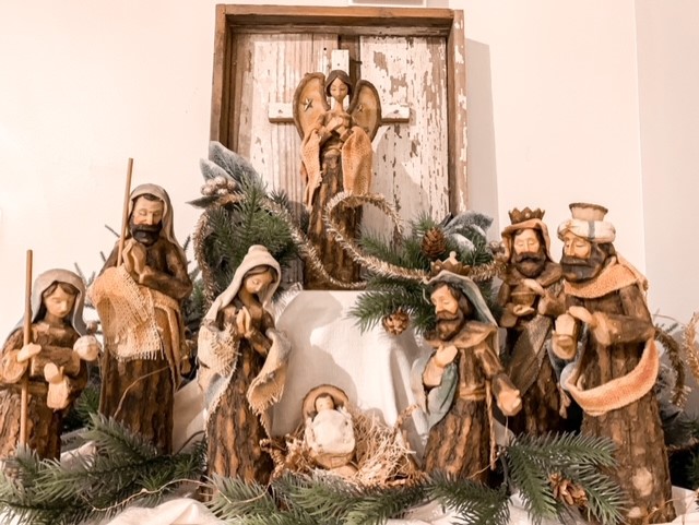 rustic Christmas nativity scene