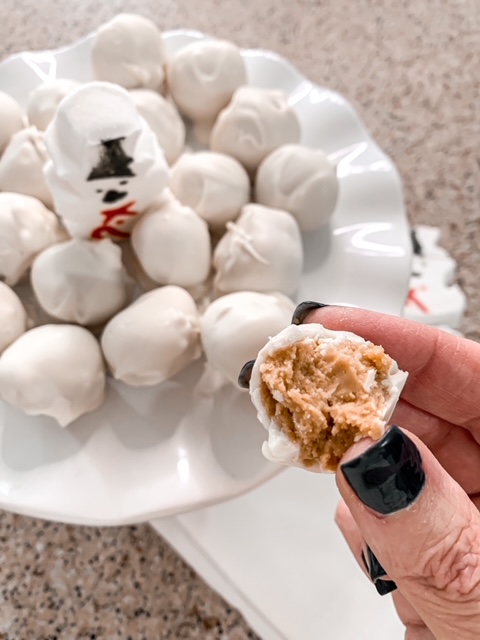 homemade peanut butter snowball treats