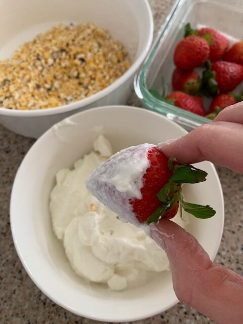 yogurt dipped strawberries