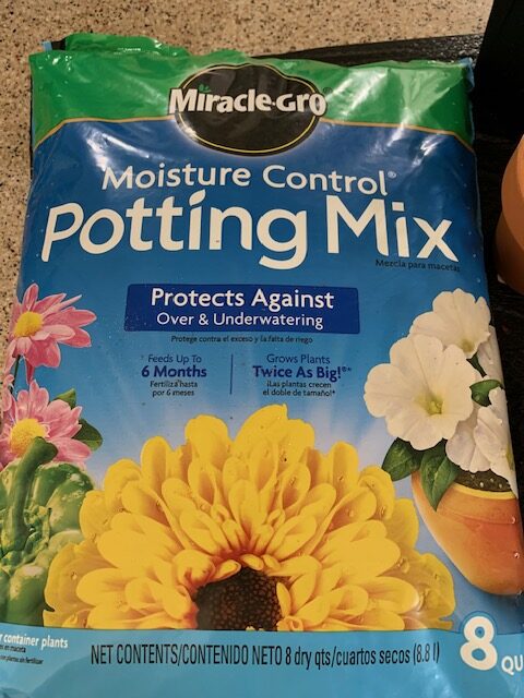 moisture control potting mix used in diy table top resurrection garden