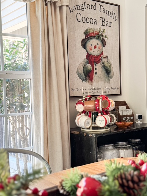 personalized hot cocoa bar canvas art by Olivebranch Farmhouse