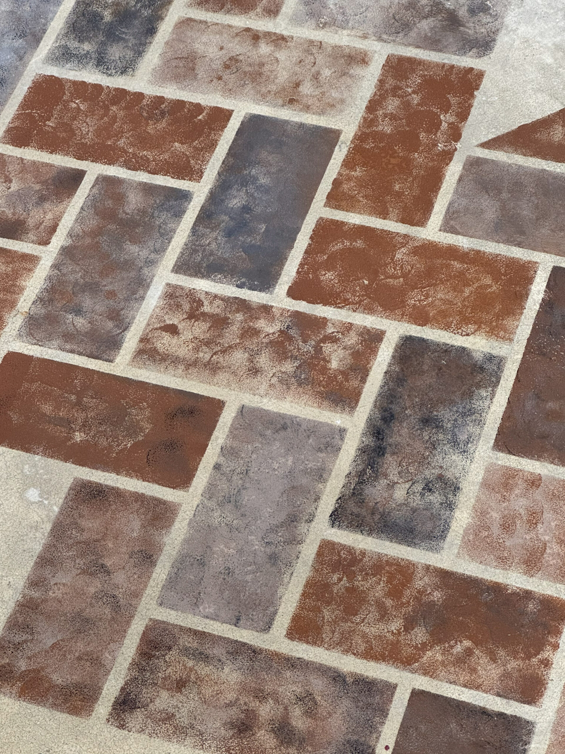 diy faux brick porch floor