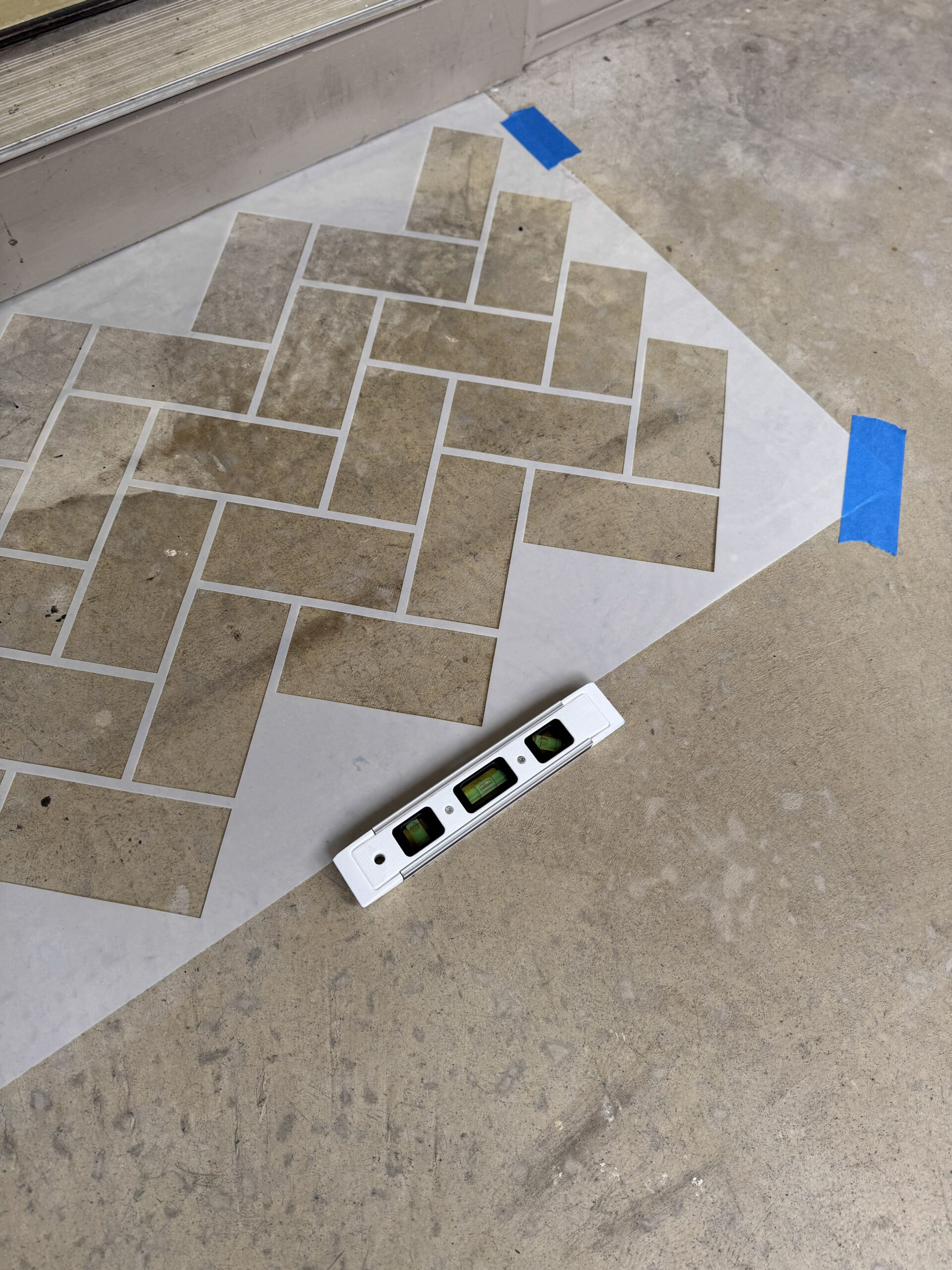stencil for faux brick porch floor